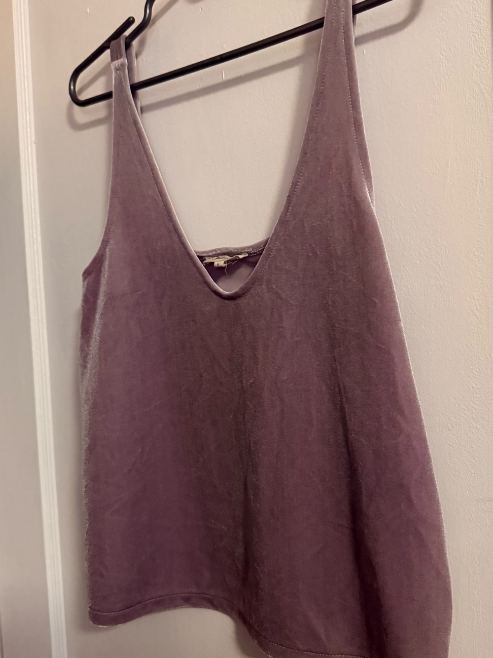 Madewell Lavender Velvet V-Neck Camisole